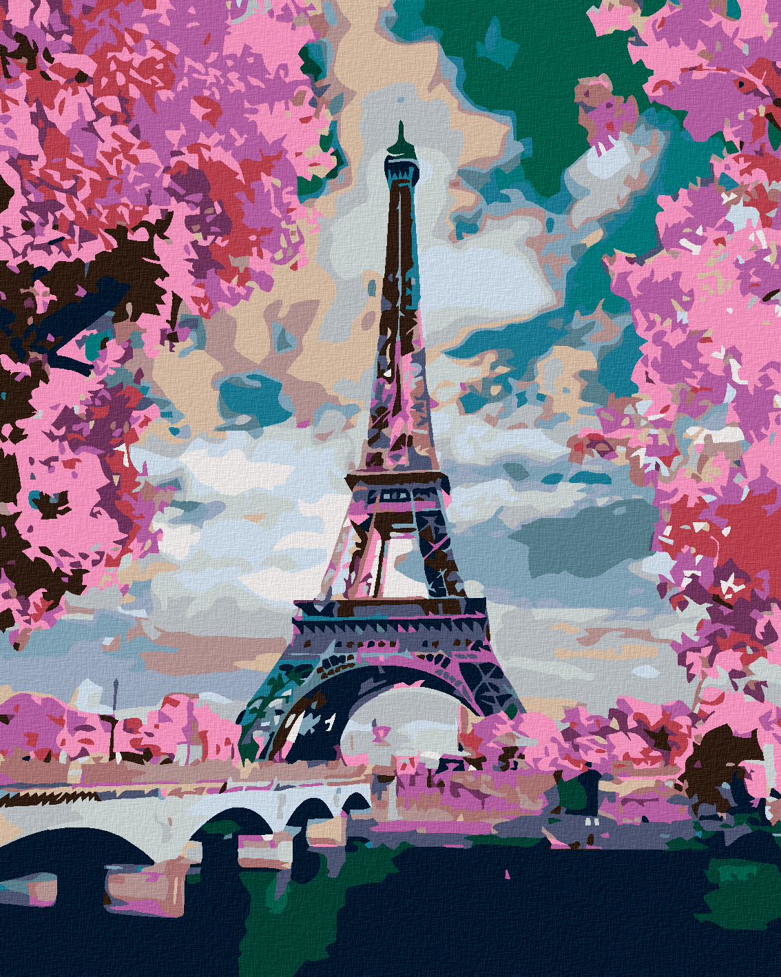 Pinta Por Numero Torre Eiffel — DidactiJuegos