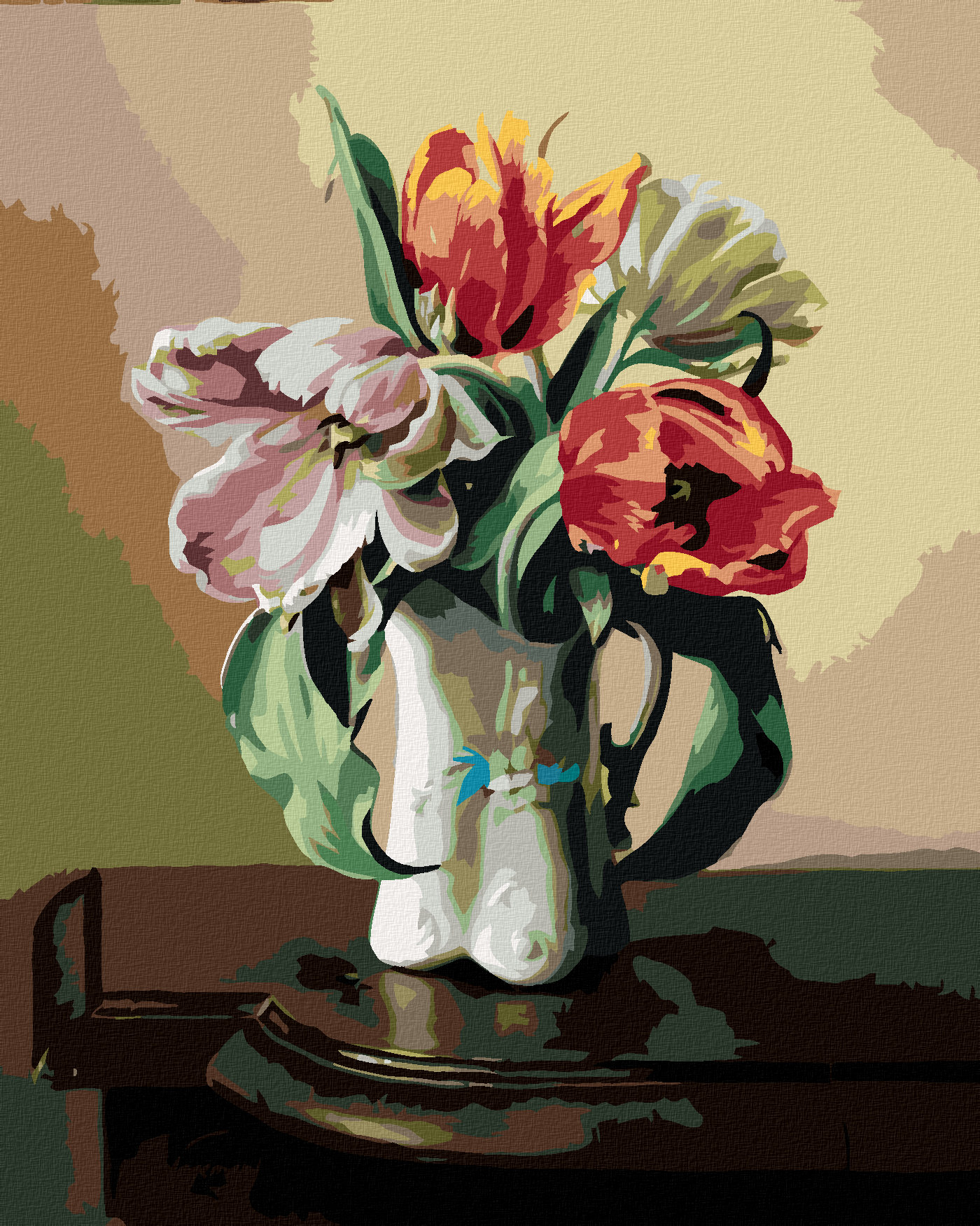 Tulip - Juego de pintura para tela con pincel