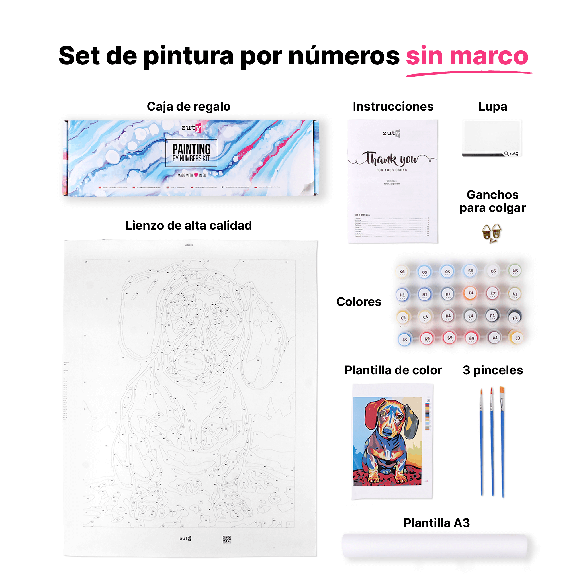 Pintar por números - ATRAPASUEÑos CON LOBO – ZUTY ES